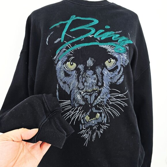 Anine Bing 'Kenny' Black Sweatshirt Jumper Women Size Small - Picture 6 of 11